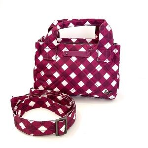 NWOT  Lug Jitterbug Crossbody Bag Gingham Berry